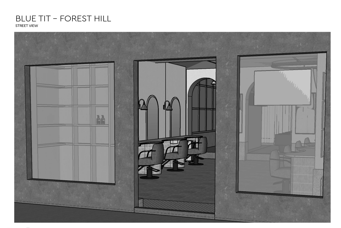 Blue Tit Forest Hill Design - external